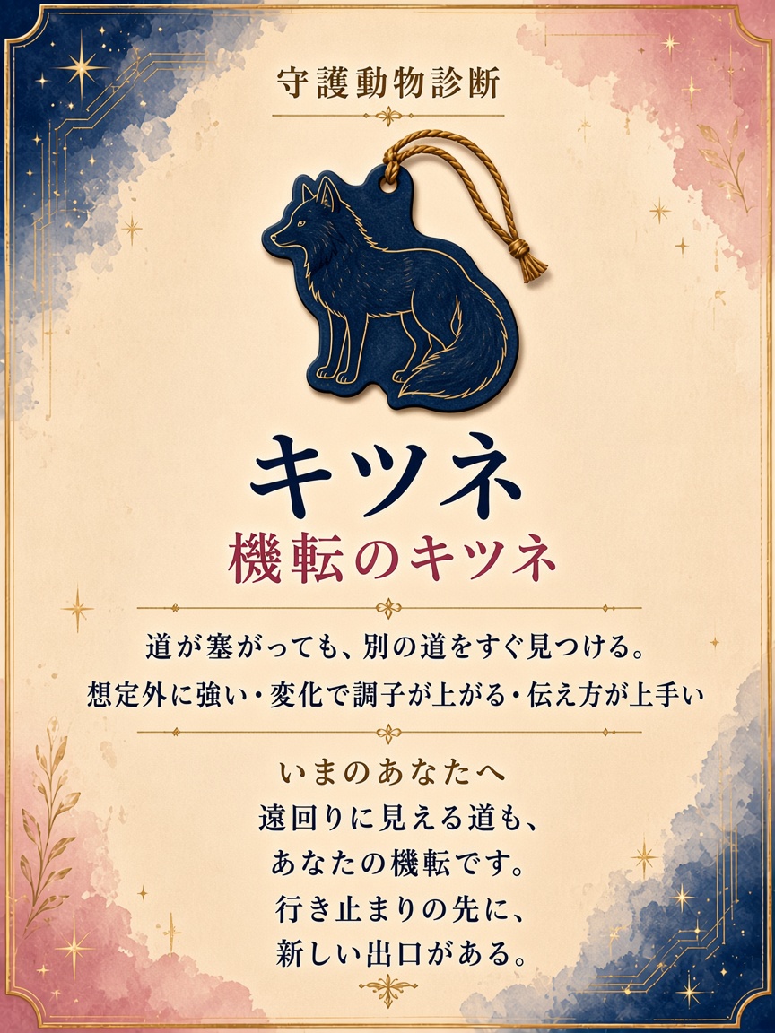 守護動物診断サンプル：機転のキツネ