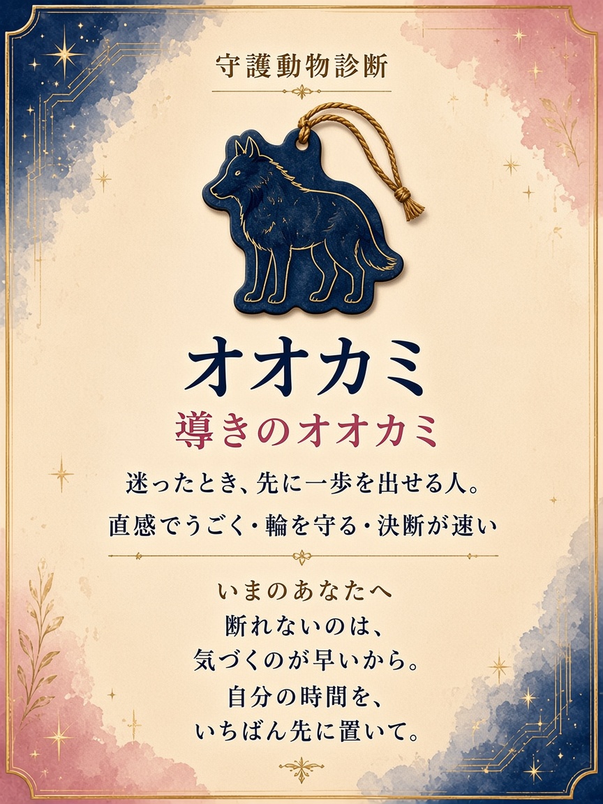 守護動物診断サンプル：導きのオオカミ